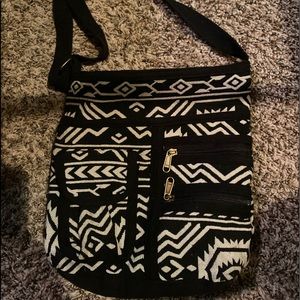 Aztec print crossbody bag